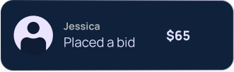 Jessica placed a bid!